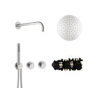 Herzbach MODUL7 Ensemble de douche encastré avec mitigeur thermostatique, 70.702711.1.09,