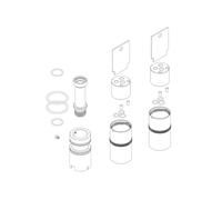 Herzbach MODUL7 Rallonge de 30 mm, pour mitigeur monocommande, 2 sorties, 70.728004.1.09,