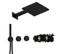 Herzbach MODUL7 thermostat set T-TF2 70.703721.1.12 TWIN FLOW noir mat