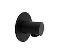Herzbach raccordement de douche Deep Black 23.995100. 2000 .12 avec rosace d= 70mm, noir mat
