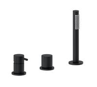 Herzbach SIRO BLACK Robinetterie sur gorge de baignoire avec mitigeur monocommande, 30.120250.2.12,