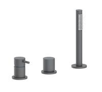 Herzbach SIRO GREY Robinetterie sur gorge de baignoire avec mitigeur monocommande, 30.120250.2.06,