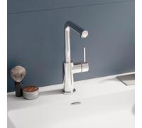 Herzbach SIRO Mitigeur de lavabo à bec haut L-Size, 30.120333.1.01, L-Size