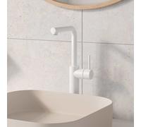 Herzbach SIRO WHITE Mitigeur de lavabo à bec haut XL-Size, 30.120333.3.07, XL-Size