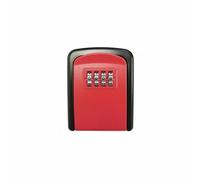 Herzberg Coffre à clés HG03817-RED – Boîtier sans clé, ABS durable, 4 cadrans, 5 clés, Rouge
