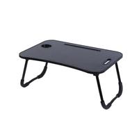 Herzberg Bureau Pliable avec Porte-Gobelet HG04173, Support de Tablette | support de tablette, MDF et métal thermolaqué, ergonomique et polyvalent, spacieux, portable