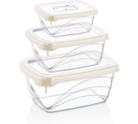 Herzberg Coffret 3 pièces Extra Deep Bio Saver Ivoire Herzberg Cooking Multicolore
