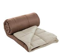 Herzberg, Couette en Microfibre Bicolore 240x200cm Marron HG2420BCO-BRU