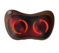 Herzberg Coussin de Massage Shiatsu Chauffant 4 Têtes, Marron