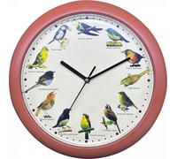 Herzberg, HG03701-WOO, Horloge Chant d'oiseau Bois, Horloge chantante, mélodies apaisantes, symphonie aviaire variée, éducative pour Enfants, Installation Simple, matériau PP Durable