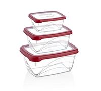 Herzberg HG-L771 : Coffret 3 pièces Extra Deep Bio Saver Rouge