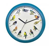 Herzberg, HG03718-BLU, Horloge Chant d'oiseau Bleu, Horloge chantante, mélodies apaisantes, symphonie aviaire variée, éducative pour Enfants, Installation Simple, matériau PP Durable