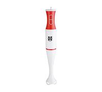 HERZBERG HG5058R - Mixeur à main - 200 W - Matériau ABS - Lames en Acier Inoxydable - Rouge