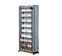 Herzberg Home & Living Armoire Meuble Rangement Etagères À Chaussure à 9 Niveaux-Environ 25/30 Paires HG8076-GRY