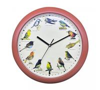 Herzberg Horloge chant d'oiseau HG03701-WOO Bois, mélodies apaisantes, éducative pour enfants