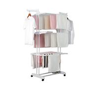 Herzberg Séchoir Multifonctions 20m d'étendage Blanc HG8034-WHT