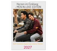 Herzen im Einklang - MEN IN LOVE EDITION (Wandkalender 2027 DIN A3 hoch), CALVENDO Monatskalender: Zwölf romantische Begegnungen zwischen Männern