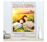 Herzen im Einklang - ROMANCE EDITION (hochwertiger Premium Wandkalender 2027 DIN A2 hoch), Kunstdruck in Hochglanz: Zwölf zarte Momente zwischen Mann und Frau