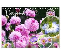 Herzensblumen (Tischkalender 2027 DIN A5 quer), CALVENDO Monatskalender: Eine liebevolle Hommage an die Schönheit des Sommers: zarte Blüten, leuchtende Farben und stimmungsvolle Blumenporträts
