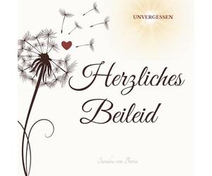 Herzliches Beileid: UNVERGESSEN Trostvolles Gedenkbuch auf edlem Cremepapier. Ein einfühlsames Geschenk und sanfter Wegweiser für die ersten schweren Tage der Trauer.