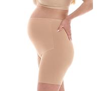 Herzmutter Culotte Maternité Coton - Shorty Culotte Grossesse - Anti Frottement Cuisse - sous-vêtements Maternité - Panty Femme Enceinte - OekoTex100-5000 (XL, Beige)