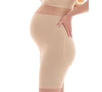 Herzmutter Culotte Maternité - Panty-Culotte Grossesse - Anti Frottement Cuisse - sous-vêtements Maternité - sous Robe - Shorty Grossesse - sans Couture - OekoTex100-5500 (L/XL, Beige)
