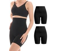 Herzmutter Culotte Post Partum - Anti Frottement Cuisse - Culotte Post Cesarienne - Pantalon Sculptants Femme - Taille Haut - Ventre Plat - OekoTex100-5620 (S/M, Noir, 2X)