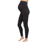 Herzmutter Leggings de Grossesse imprimé léopard OekoTex Opaque 1950 | Leggings de maternité avec Motif Léopard Taille Haute