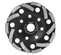 HERZO Disque Diamant Abrasif 125 à Meuler le Béton. Meule Abrasive pour Poncer Béton, Pierre, Granit，Meule diamantée pour Meuleuse d'angle