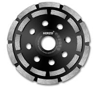 HERZO Disque Diamant Abrasif 125mm à Meuler Béton. Meule Abrasive à Poncer Béton, Pierre, Granit