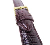 Herzog Bracelet de Montre en Cuir D’Eidechse Bordeaux 20785G