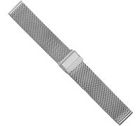 Herzog Bracelet en Acier Inox Montre 20mm Argent Milanaise