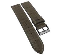 Herzog Italo-Kroko Olive > Bracelet Montre > Vert Cuir Empreinte Croco