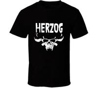 Herzog Music Group Rock White Image Graphic Tee T Shirt Black Manches Courtes(XX-Large)
