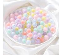 HERZWILD 800pcs perles de verre cristal 8mm Perles rondes transparentes colorées pour la Fabrication de bijoux en cristalperles