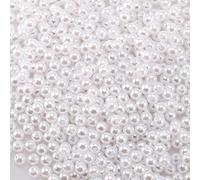 HERZWILD Lot de 1 500 perles rondes en vrac, matériau ABS, taille 6 mm, perles artisanales