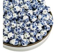 HERZWILD Lot de 60 perles en céramique - Étoile colorée - 10 mm - Pour bricolage, bijoux, arts et loisirs créatifs