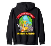 He's Got The Whole World in His Hands - Faith Kids Animals Sweat à Capuche