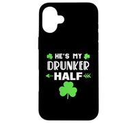He's My Drunker Half Lovers Couple Assorti Mardi Gras Party Coque pour iPhone 16 Plus