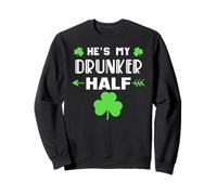 He's My Drunker Half Lovers Couple Assorti Mardi Gras Party Sweatshirt