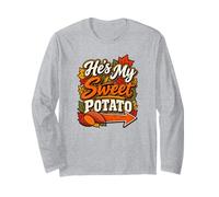 He's My Sweet Pato Funny Fall Thanksgiving Couples Manche Longue