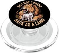 He's Not Coming Back as a Lamb Lion of Juda PopSockets PopGrip pour MagSafe