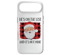 He's on The List and It's Not Mine Funny Santa Naughty List Coque pour iPhone Air