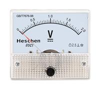 Heschen 85 C1-3 A rectangle Panneau monté courant Mètre testeur Ampèremètre DC 0-3 A Classe 2,5 Blanc