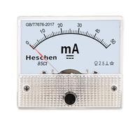 Heschen 85 C1-50 MA rectangle Panneau monté courant Mètre testeur Ampèremètre DC 0-50 MA Classe 2,5 Blanc
