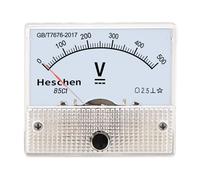 Heschen 85 C1-500 V rectangle Panneau monté Tension Mètre testeur de Voltmètre DC 0-500 V Classe 2,5 Blanc