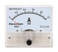Heschen 85C1-1A rectangle Panneau monté courant Mètre testeur Ampèremètre DC 0-1A Classe 2,5 Blanc