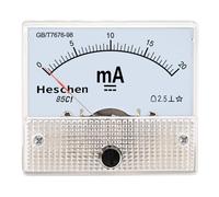 Heschen 85C1-20mA Rectangle Monté sur Panneau Ampèremètre Testeur DC 0-20mA Classe 2.5 Blanc