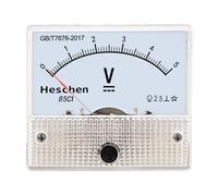 Heschen 85C1-5V rectangle Panneau monté Tension Mètre testeur de Voltmètre DC 0-5 V Classe 2,5 Blanc