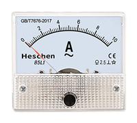 Heschen 85L1-10A rectangle Panneau monté courant Mètre testeur Ampèremètre, AC 0-10 A, Classe 2,5, Blanc